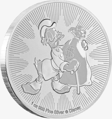 Серебряная монета Скрудж МакДак 1 унция 2018 Дисней