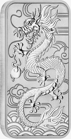 Серебряная монета Прямоугольный Дракон 1 унция 2018 (Dragon Rectangular)