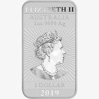 1 oz Dragon Rectangular Silver Coin (2019)