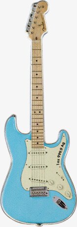 1 oz Fender Stratocaster Daphne Blue Srebrna Moneta | 2023