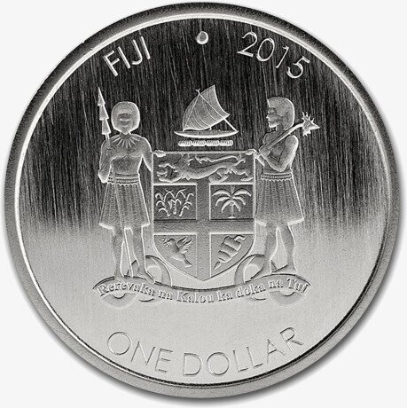 Серебряная монета Фиджи Игуана 1 унция 2015