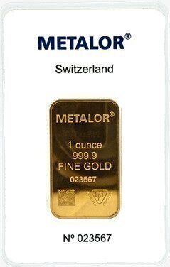 1 oz Lingote de Oro | Metalor