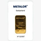 Золотой Слиток Metalor 1 унция
