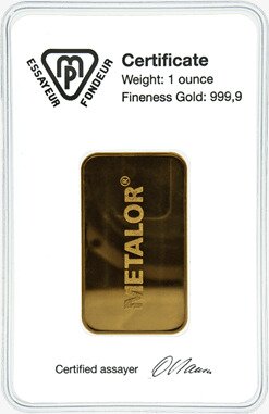 1 oz Lingotto d'Oro | Metalor