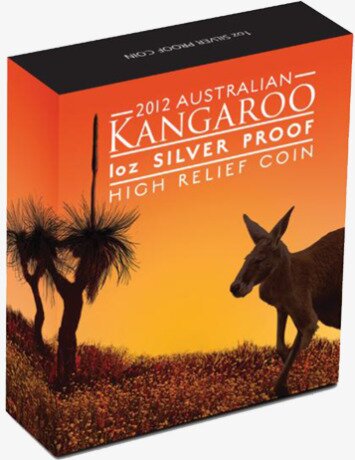 1 oz Känguru High Relief Silbermünze (Proof)