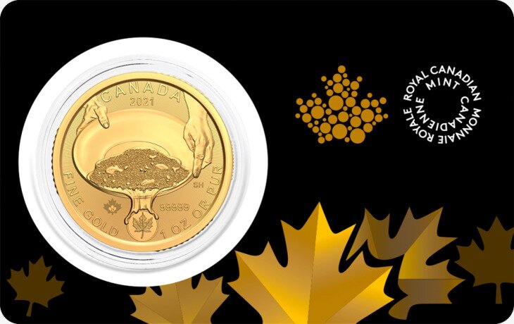 1 oz Klondike Gold Rush Panning for Gold .99999 Gold Coin (2021)