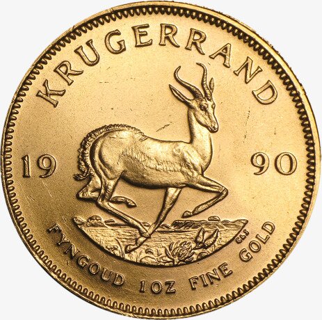 Золотая монета Крюгерранд 1 унция 1990 (Krugerrand)