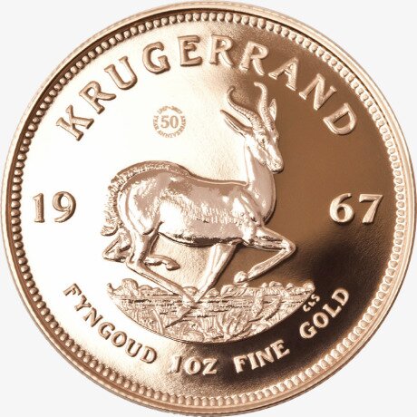 Золотая монета Крюгерранд 1 унция 1967 (Krugerrand)