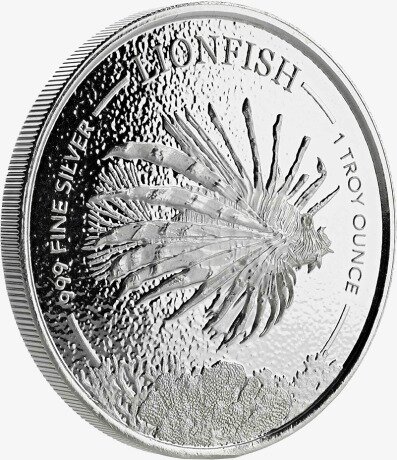 Серебряная монета Рыба Лев (Крылатка) 1 унция 2019