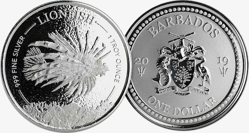 1 oz Lionfish Silver Coin (2019)