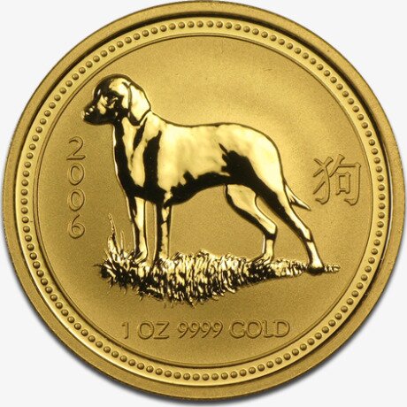 Золотая монета Лунар I Год Собаки 1 унция 2006 (Lunar I Dog)
