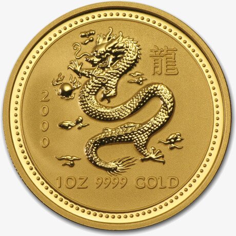 Золотая монета Лунар I Год Дракона 1 унция 2000 (Lunar I Dragon)