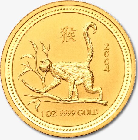 1 Uncja Lunar I Małpa Złota Moneta | 2004