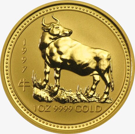 Золотая монета Лунар I Год Быка 1 унция 1997 (Lunar I Ox)