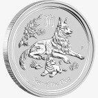 Серебряная монета Лунар II Год Собаки 1 унция 2018 (Lunar II Dog)