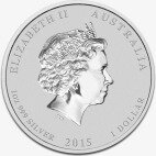 Серебряная монета Лунар II Год Козла 1унция 2015 (Lunar II Goat)
