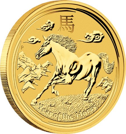 Золотая монета Лунар II Год Лошади 1 унция 2014 (Lunar II Horse)