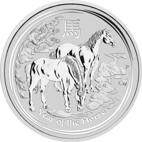 Серебряная монета Лунар II Год Лошади 1унция 2014 (Lunar II Horse)