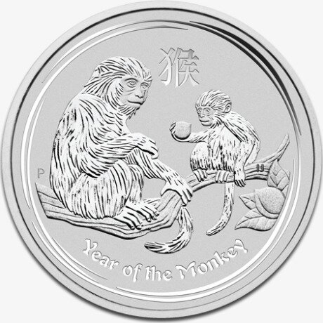 Серебряная монета Лунар II Год Обезьяны 1унция 2016 (Lunar II Monkey)