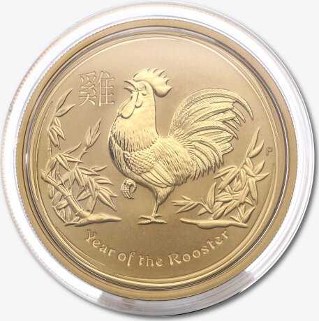 Золотая монета Лунар II Год Петуха 1 унция 2017 (Lunar II Rooster)