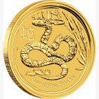 Золотая монета Лунар II Год Змеи 1 унция 2013 (Lunar II Snake)