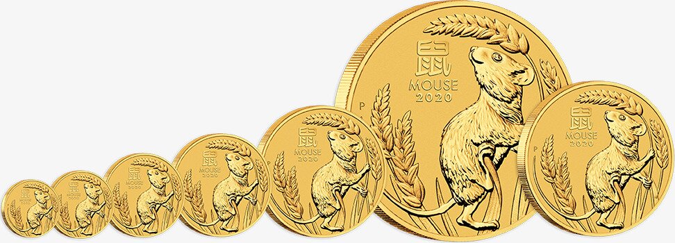 1 oz Lunar III Mouse Gold Coin (2020)