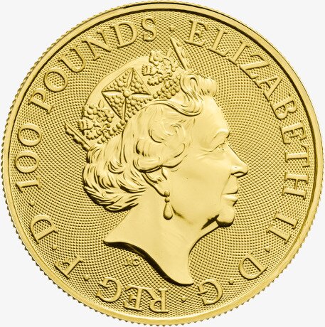 Золотая монета Лунар Великобритании Год Свиньи 1 унция 2019 (Lunar UK Pig)