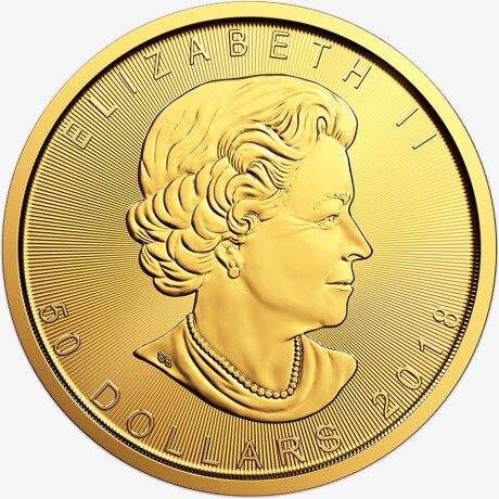 1 oz moneta d'oro Maple Leaf (2018)