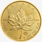 Золотая монета Канадский кленовый лист 1 унция 2022 (Maple Leaf)