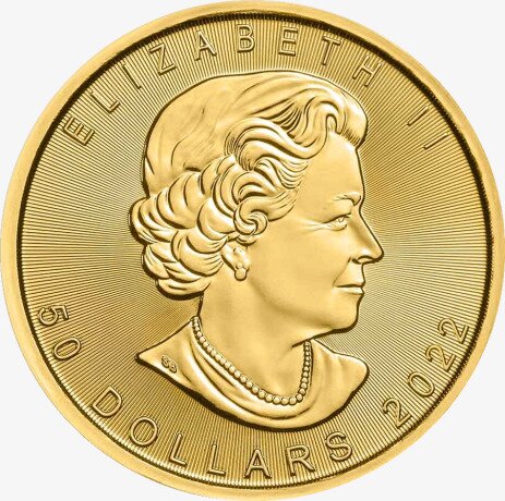 Золотая монета Канадский кленовый лист 1 унция 2022 (Maple Leaf)