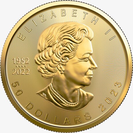 Золотая монета Канадский кленовый лист 1 унция 2023 (Maple Leaf)
