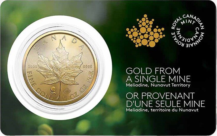 Золотая монета Канадский кленовый лист 1 унция 2022 (Maple Leaf) | Single Source