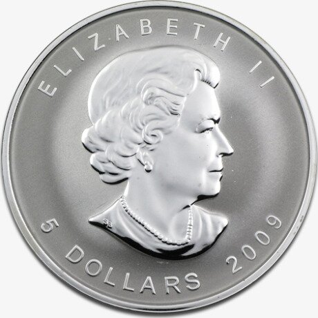 Серебряная монета Кленовый Лист 1 унция 2009 Скрытый знак «Бранденбургские ворота» (Maple Leaf)