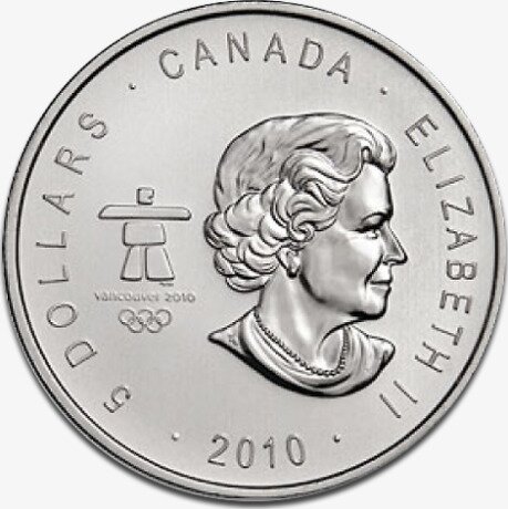 Серебряная монета Кленовый Лист 1 унция 2010 Ванкувер (Maple Leaf Vancouver)
