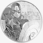 1 oz Moneta d'argento Marvel Captain America (2019)