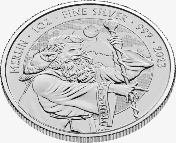 1 oz Merlin Myths and Legends d'Argento Carlo III | 2023