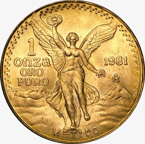Золотая монета Мексиканский Либертад 1 унция 1981 1-й Выпуск