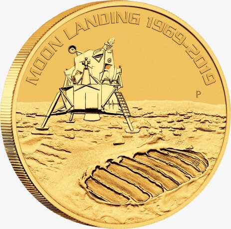 1 oz Moon Landing 1969-2019 d'oro (2019)