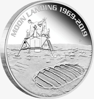 1 унция 50-летие высадки на Луну 1969-2019 Серебряная монета