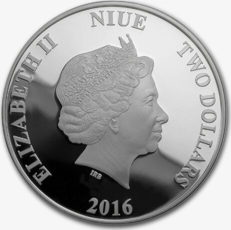 Серебряная монета Черепаха Хоксбилл Ниуэ 1 унция 2016 (Niue Hawksbill Turtle)