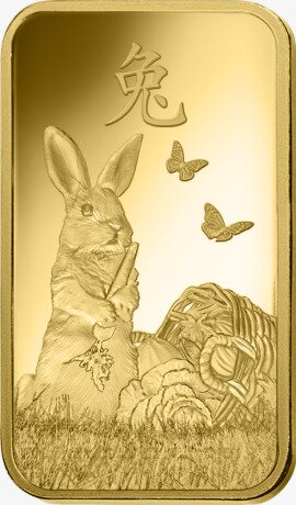 Золотой слиток кролик PAMP Lunar 1 oz