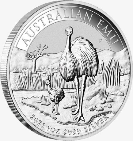 1 oz Emú Australiano d'argento (2021)