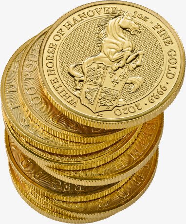 1 oz Queen's Beasts White Horse of Hanover Gold Coin (2020)