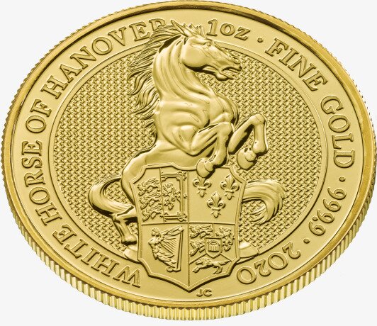 1 Uncja Bestie Królowej Biały Koń Złota Moneta | 2020