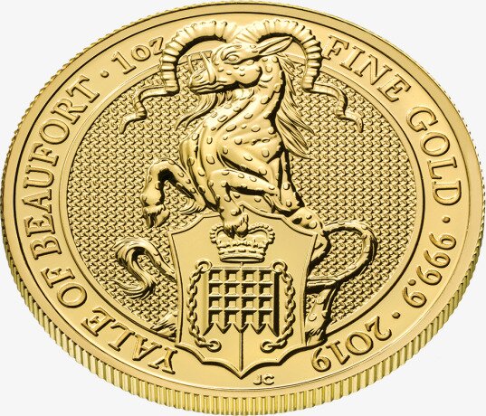 1 oz Queen's Beasts Yale of Beaufort Gold Coin (2019)
