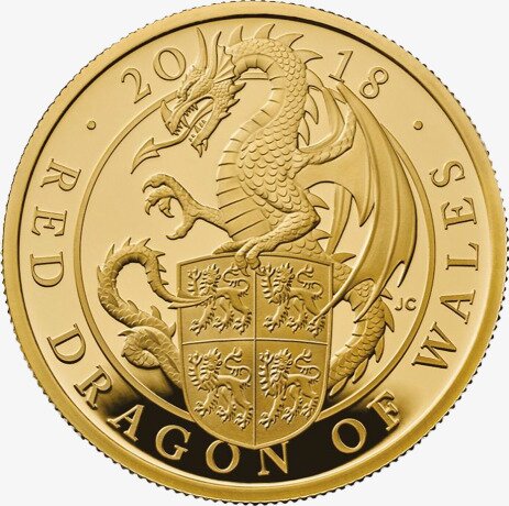 1 oz Queen's Beasts Dragon Proof Gold Coin (2018)