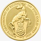 1 oz Queen's Beasts White Greyhound of Richmond Gold Coin (2021)