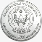 Серебряная монета Антилопа Импала Руанда 1 унция 2014 (Ruanda Impala)