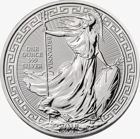 Британия (Britannia) 1 унция 2018 Oriental Border Серебряная монета
