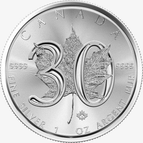 1 oz Silver Maple Leaf 30th Anniversary Coin (2018)